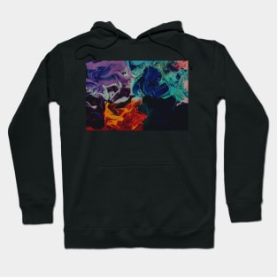 colorful abstract wave Hoodie